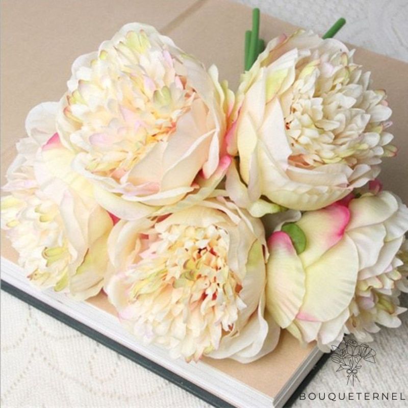 Fleurs Artificielles de Pivoines Blanche