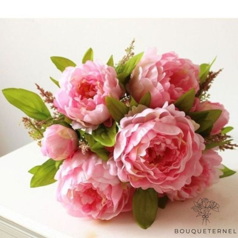 Fleurs Artificielles pour Pierre Tombale Rose