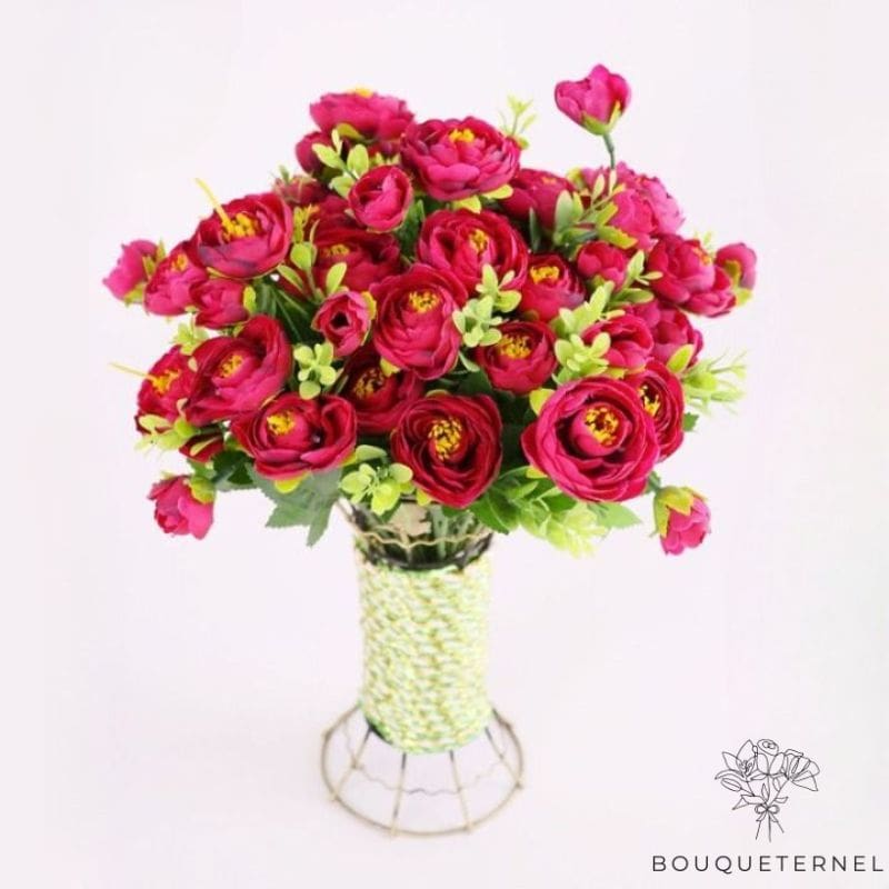 Fleurs Artificielles pour Vase de Cimetière Violette