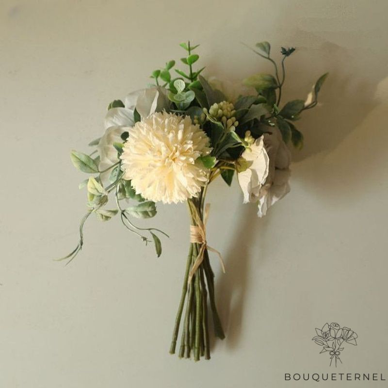 Fleurs pour Pierres Tombales Blanche