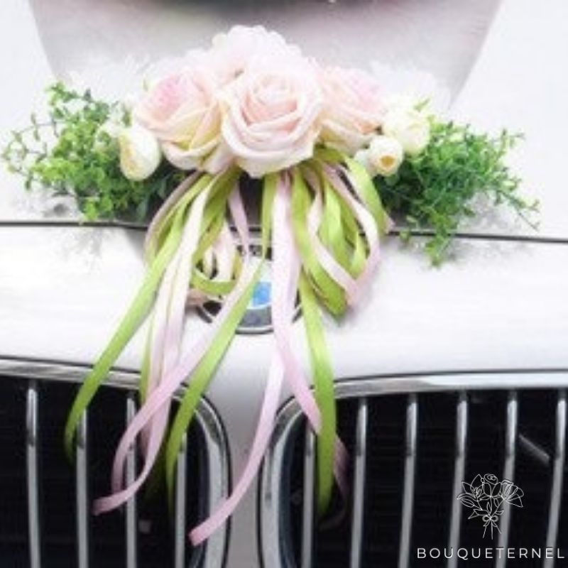 Fleurs pour le Capot de Voiture de Mariage Blanches