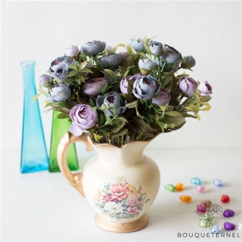 Fleurs pour mettre sur la Tombe Violette | Lot de 5 Bouquets de Fleurs