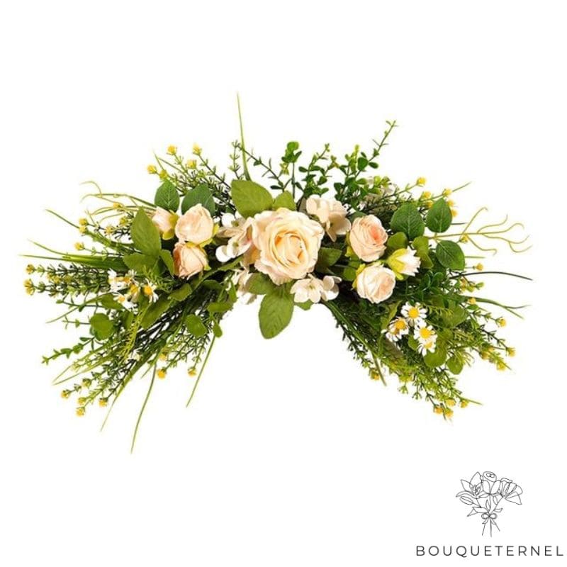 Gerbe de Fleurs pour Deuil Pas Cher Blanche