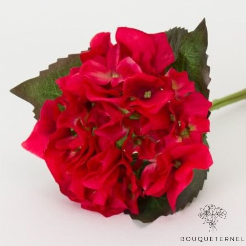 Hortensia en Soie Rouge