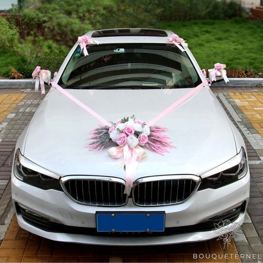 Kit de Décoration pour Voiture de Mariage Champêtre