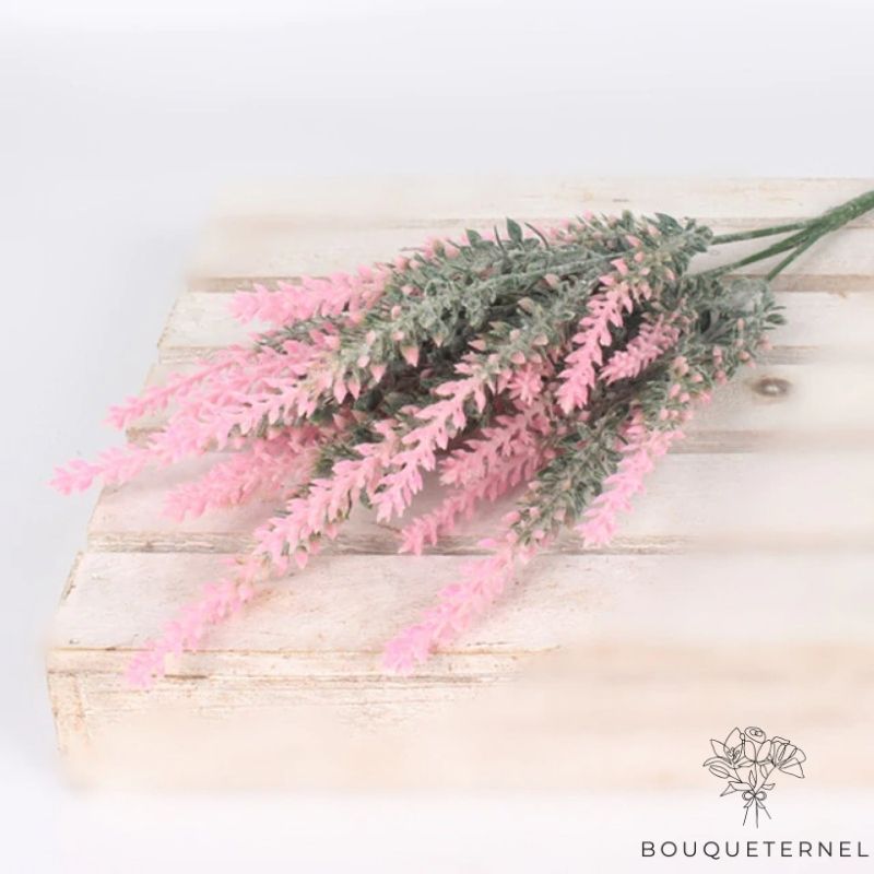 Branche Artificielle de Lavande pour Extérieur Rose