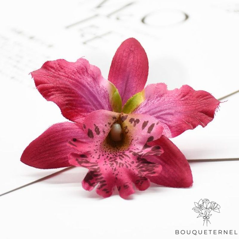 Mini Orchidée Artificielle Rouges | Lot de 10