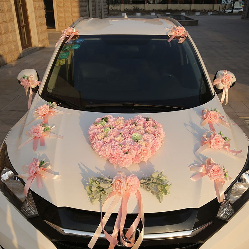 Kit de Décoration pour Voiture de Mariage Roses