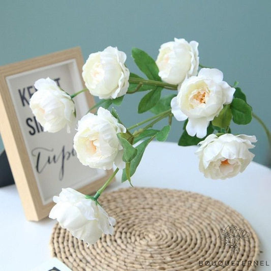 Pivoine Artificielle Blanche Blanche