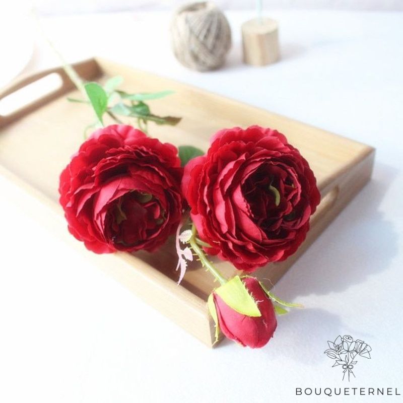 Pivoine Rouge Artificielle Rouge