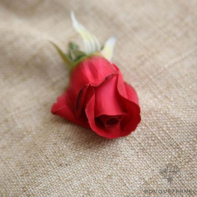 Rose Artificielle Sans Tige Rouge | Lot de 5 Roses Artificielles