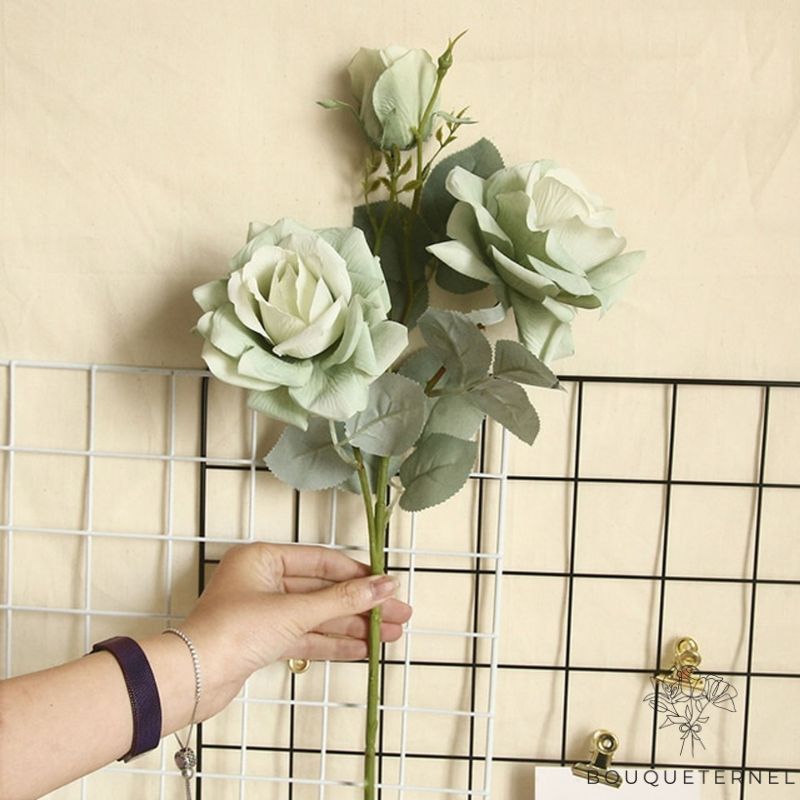 Rose Artificielle Verte Verte