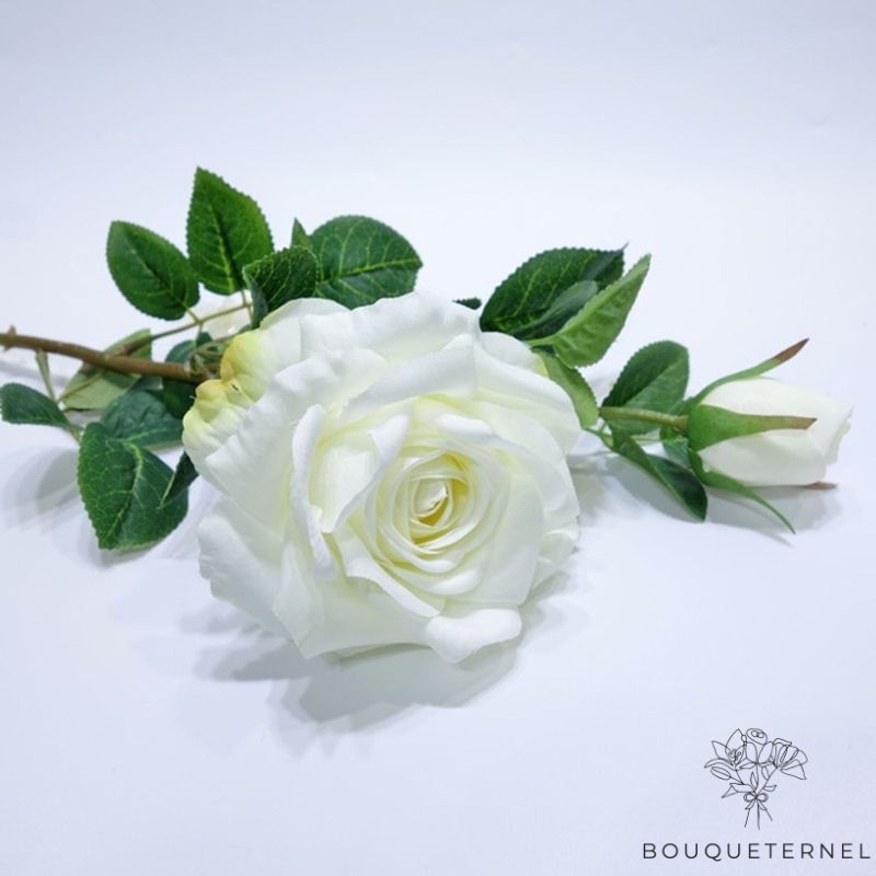 Rose en Soie Blanche