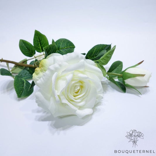 Rose en Soie Blanche