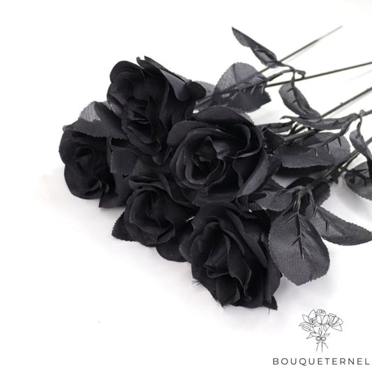 Roses Artificielles Noires Noire