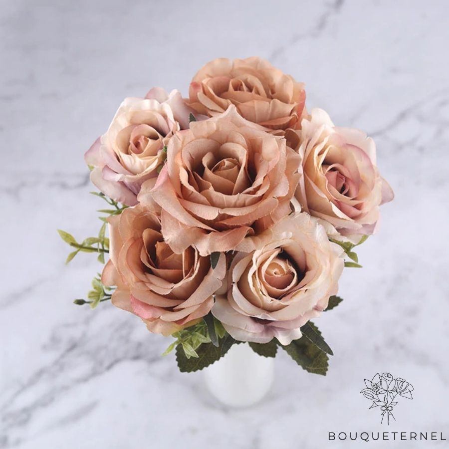 Roses Indica Artificielles Blanc Cassé
