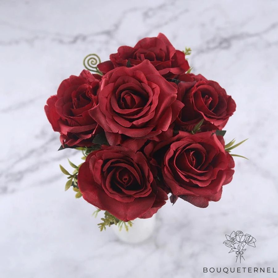 Roses Indica Artificielles Rouge