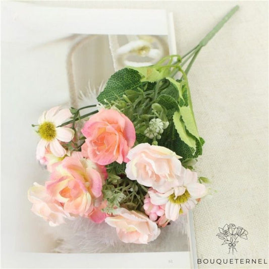 Arrangement de Fleurs pour Pierre Tombale Rose