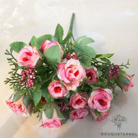 Arrangement de Fleurs de Pierre Tombale Rose