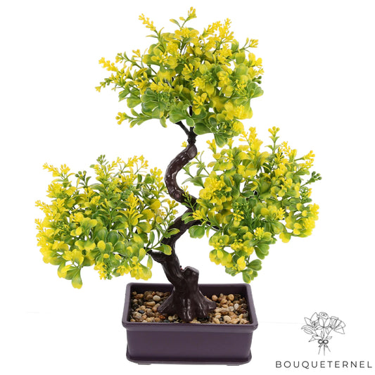 Bonsaï Géant Artificiel à Feuilles Jaunes