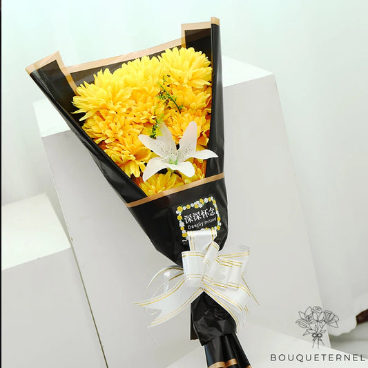 Belles Fleurs Artificielles pour Cimetière en Bouquet