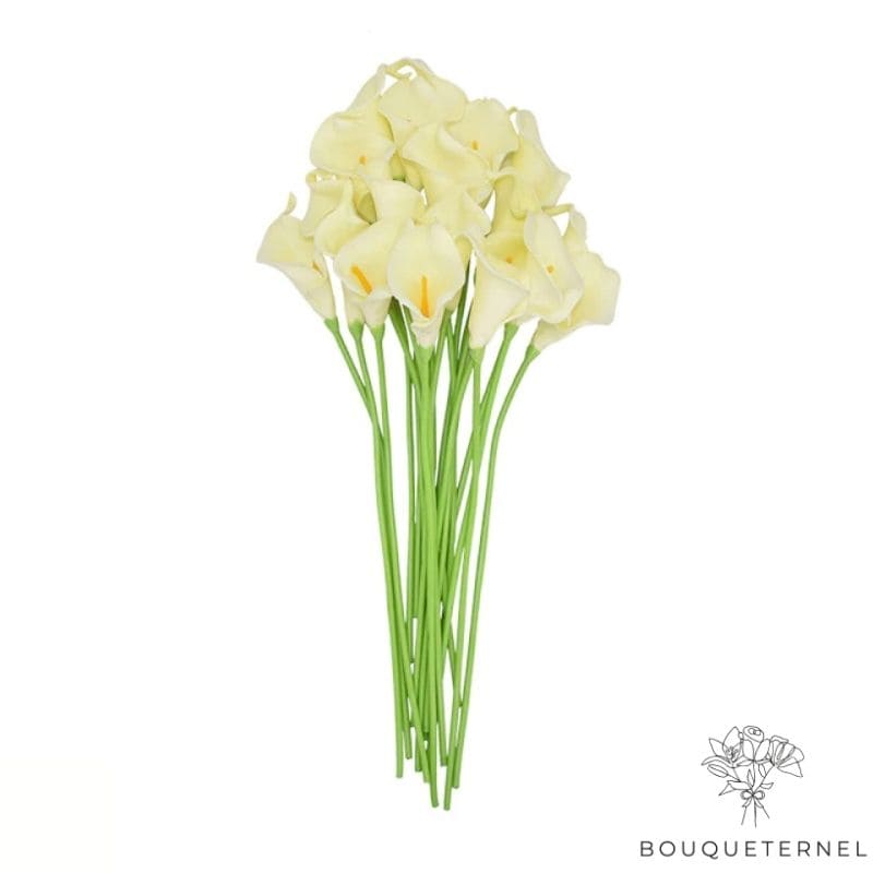 Fleurs de Lys Calla Artificielles Blanc Cassé