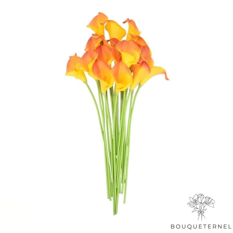 Fleurs de Lys Calla Artificielles Orange