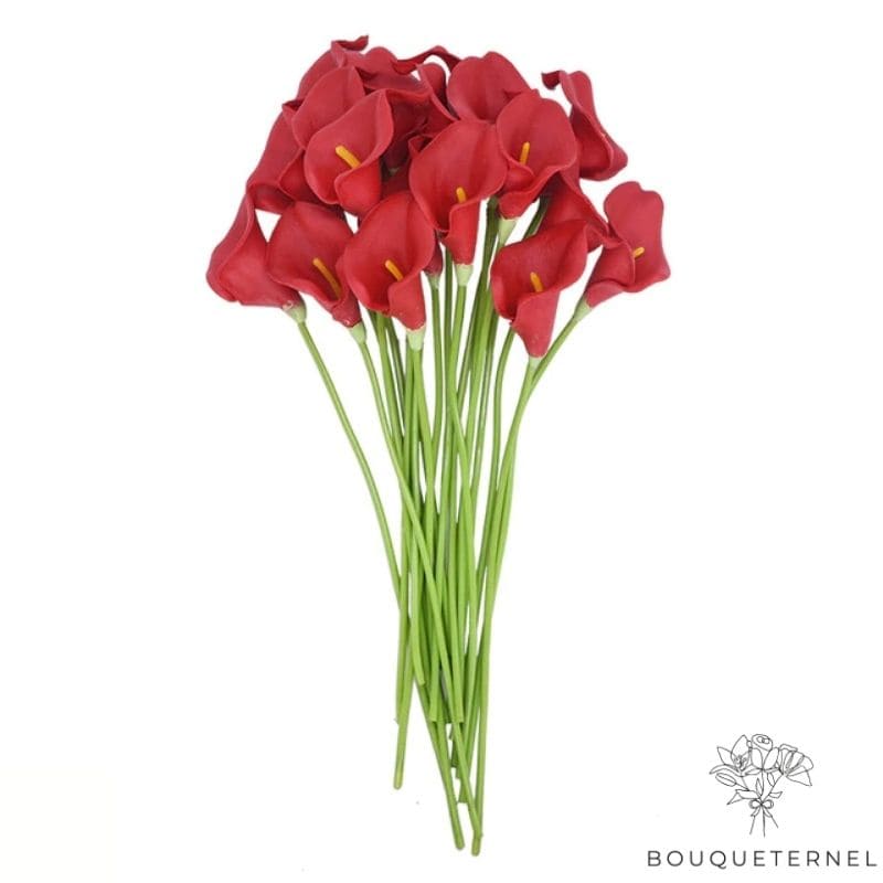 Fleurs de Lys Calla Artificielles Rouge