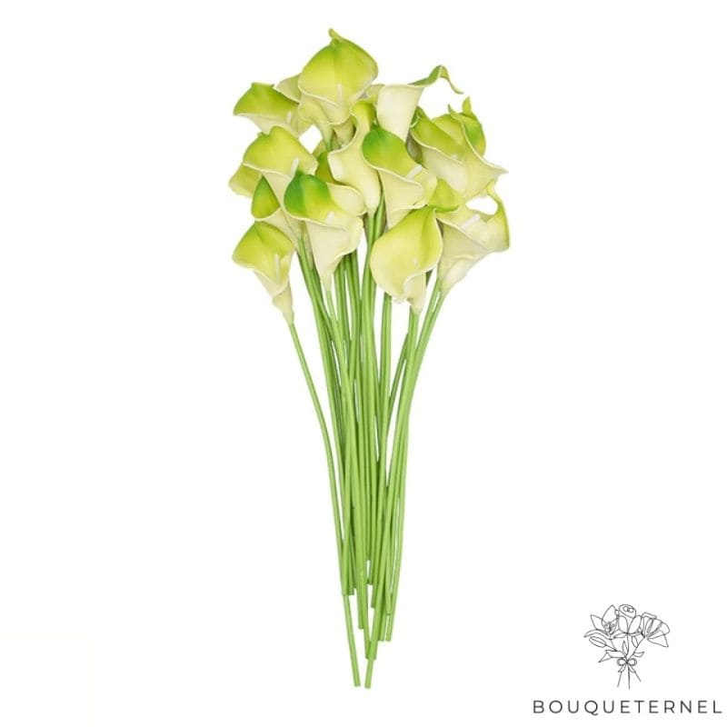 Fleurs de Lys Calla Artificielles Verte