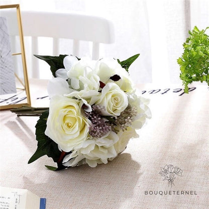Bouquet de Mariée Artificiel Pas Cher Blanches