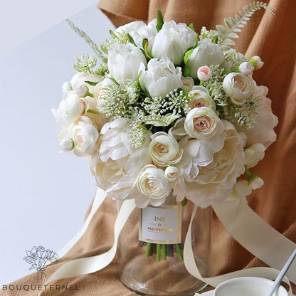 Bouquet de Mariée Pivoines Fragrans Artificielles