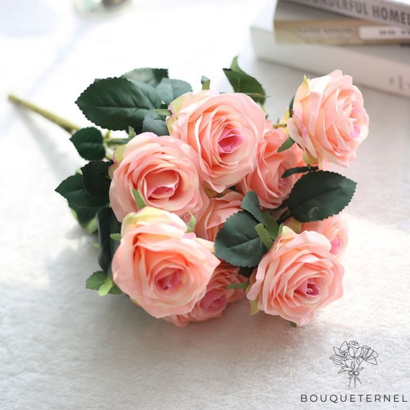 Bouquet de Roses Artificielles Rose