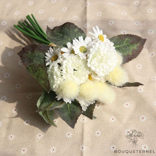 Bouquet de Fausses Fleurs Blanches Blanche