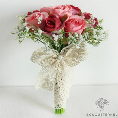 Bouquet de Mariée Simple & Original Roses & Rouges
