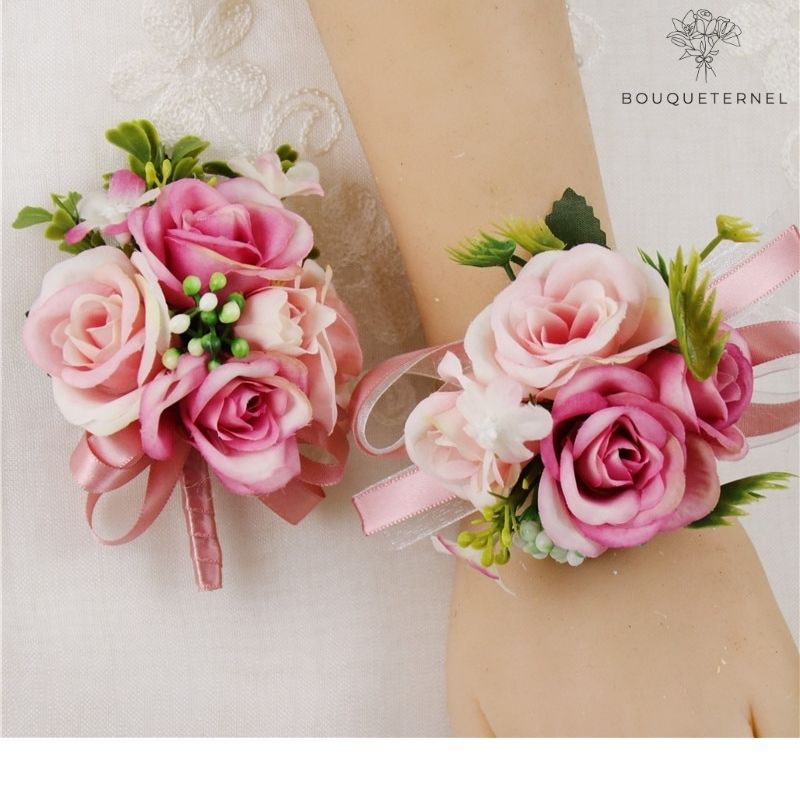 Bracelet de Fleurs Artificielles pour Mariage