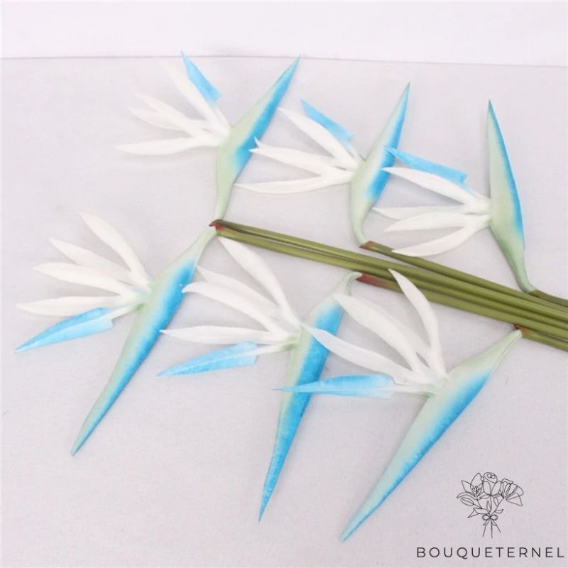 Fleurs Oiseau de Paradis Reginae Artificielles Bleue | À l'unité