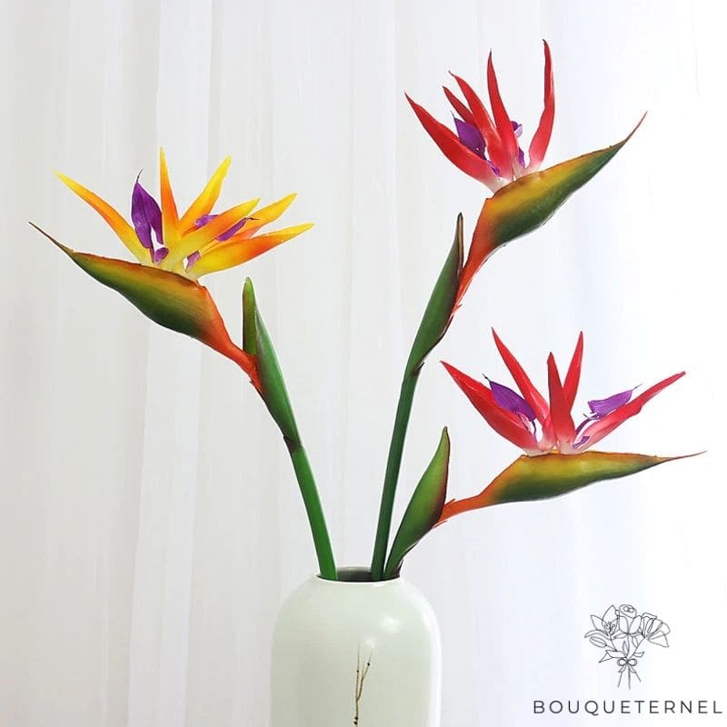 Fleurs Oiseau de Paradis Reginae Artificielles