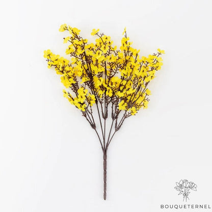Branche Artificielle Fleur de Cerisier Jaune