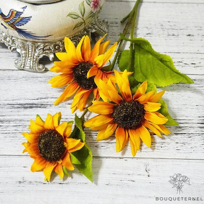 Tournesols Castanea Artificiels Orange