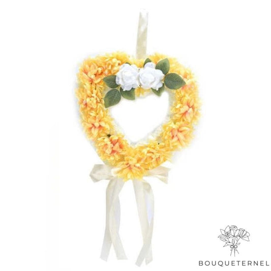Cœur de Fleur pour Cimetière Jaune