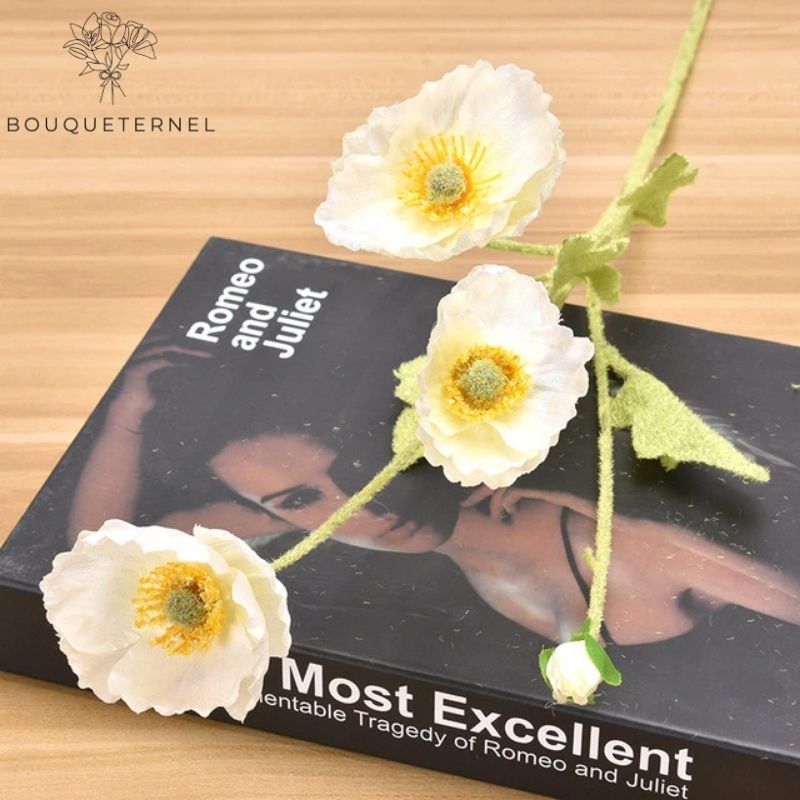 Coquelicots Apulum Artificiels Blanc