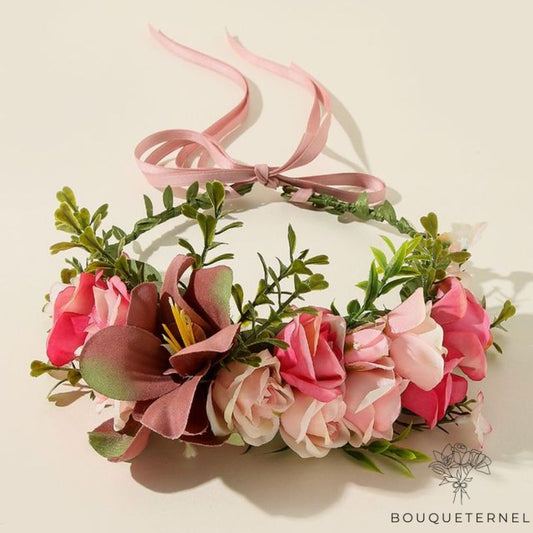 Couronne à Fleur Mariage Rose