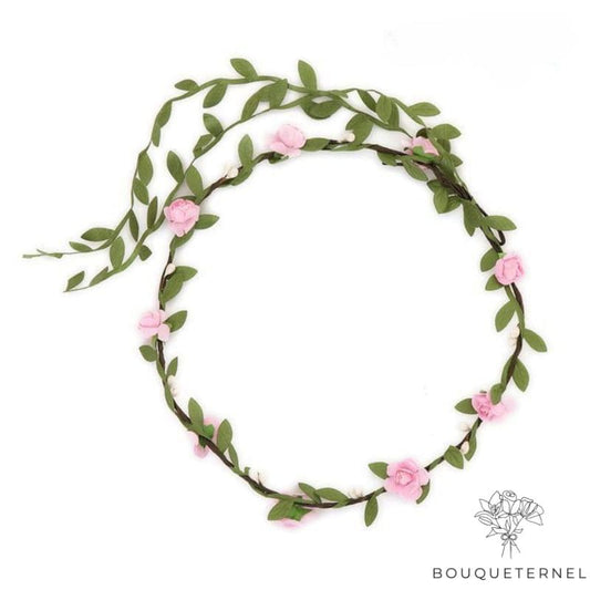 Couronne de Fleur pour Cheveux et de Mariage Rose