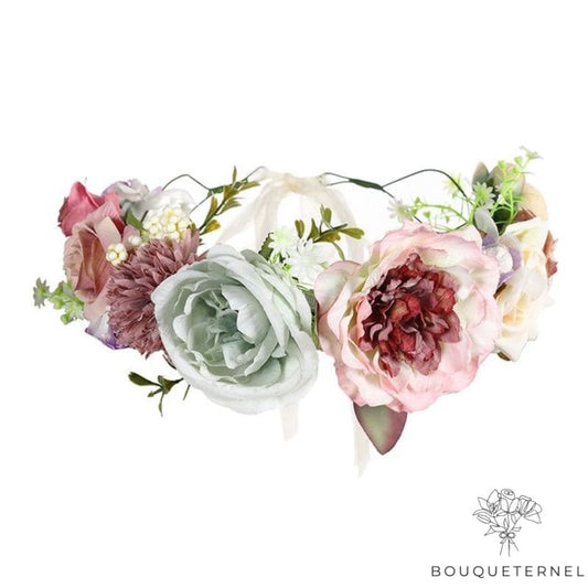 Couronne de Fleur pour Mariage Champêtre Rose