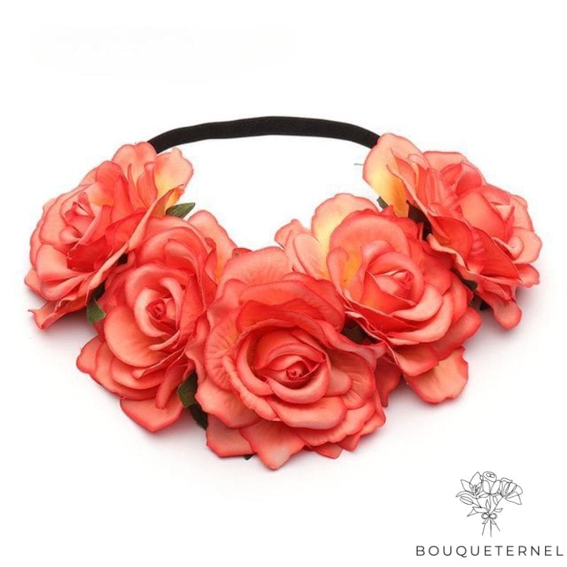 Couronne de Fleurs Artificielles Orange