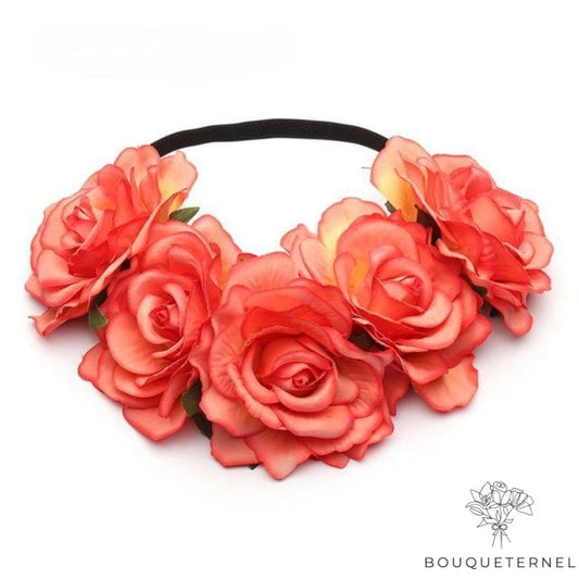 Couronne de Fleurs Artificielles Orange
