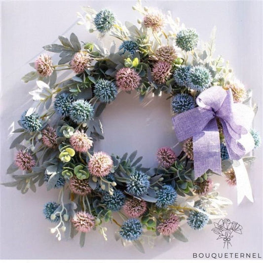 Couronne de Fleurs pour Deuil Bleue