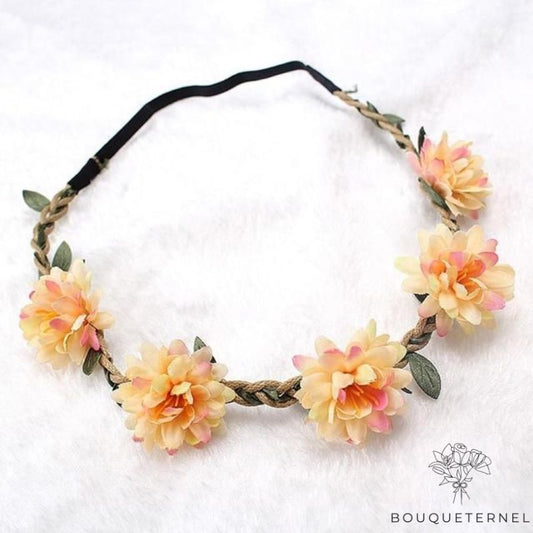 Couronne de Fleur de Cheveux pour Mariage Orange