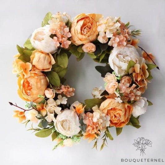 Couronne de Fleur Mortuaire Orange