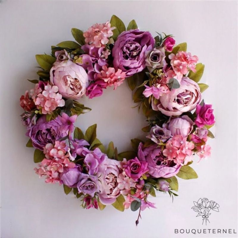 Couronne Mortuaire de Fleurs Violette